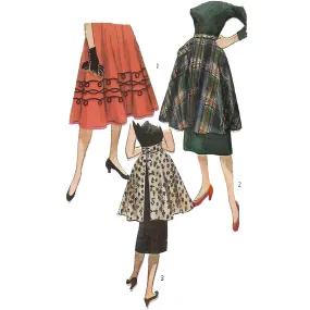 Vintage 1950s Pattern – Skirt & Over-skirt - Waist 26" (66.1cm)