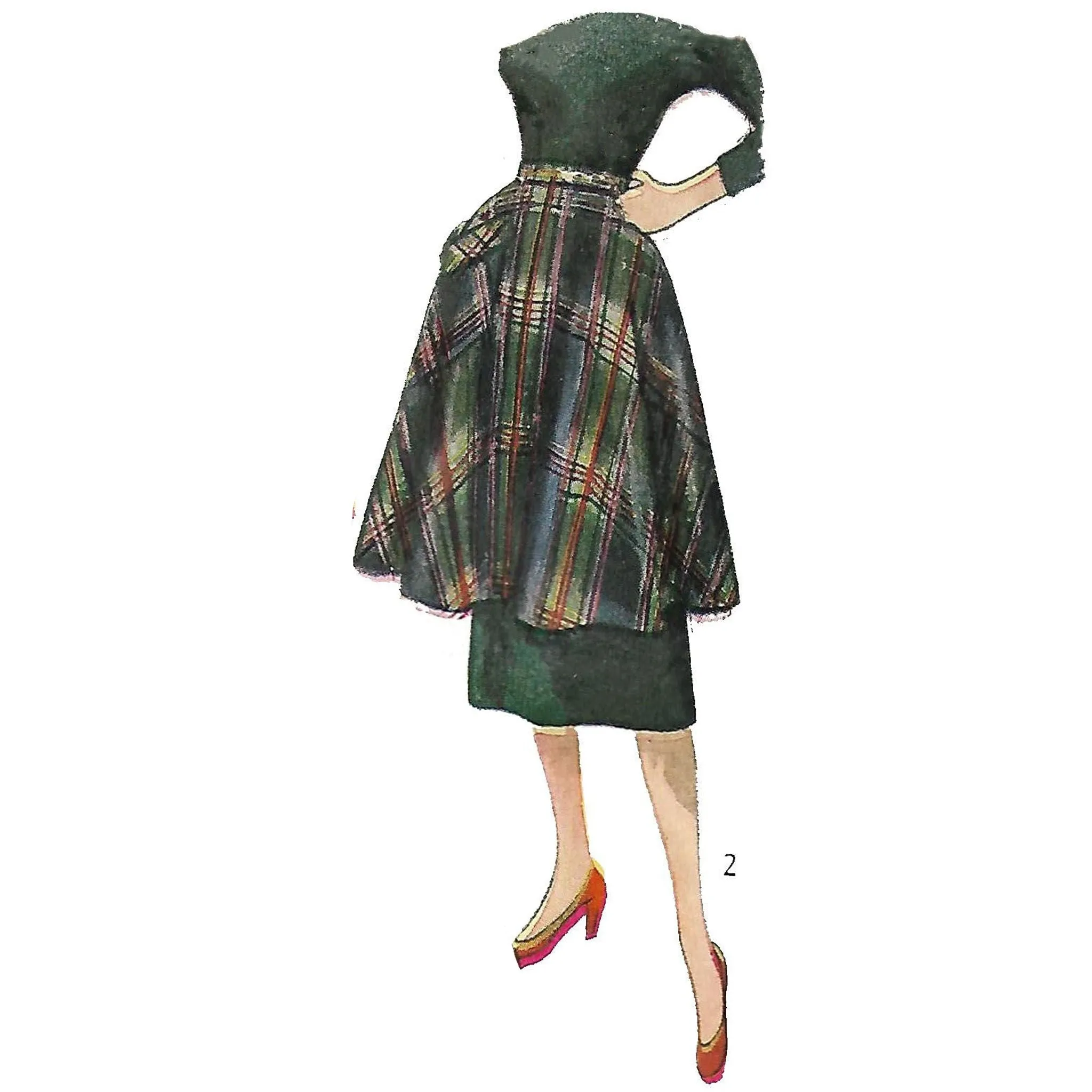 Vintage 1950s Pattern – Skirt & Over-skirt - Waist 26" (66.1cm)