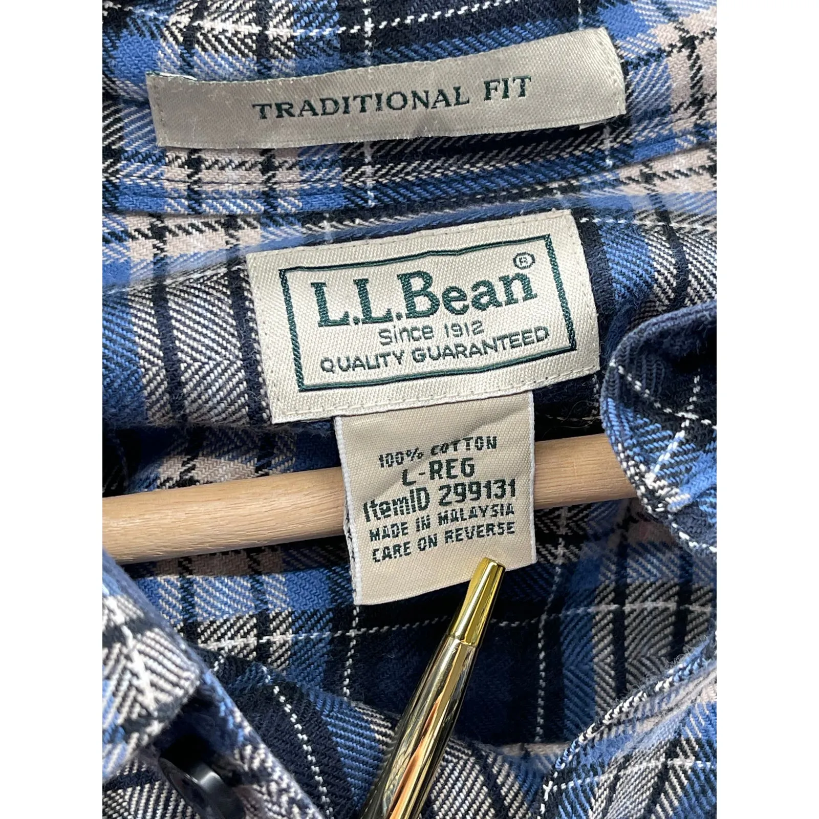 Vintage 2000's L.L. Bean Checkered Button Up Flannel Shirt