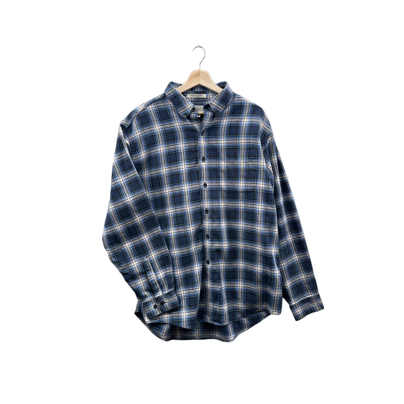 Vintage 2000's L.L. Bean Checkered Button Up Flannel Shirt