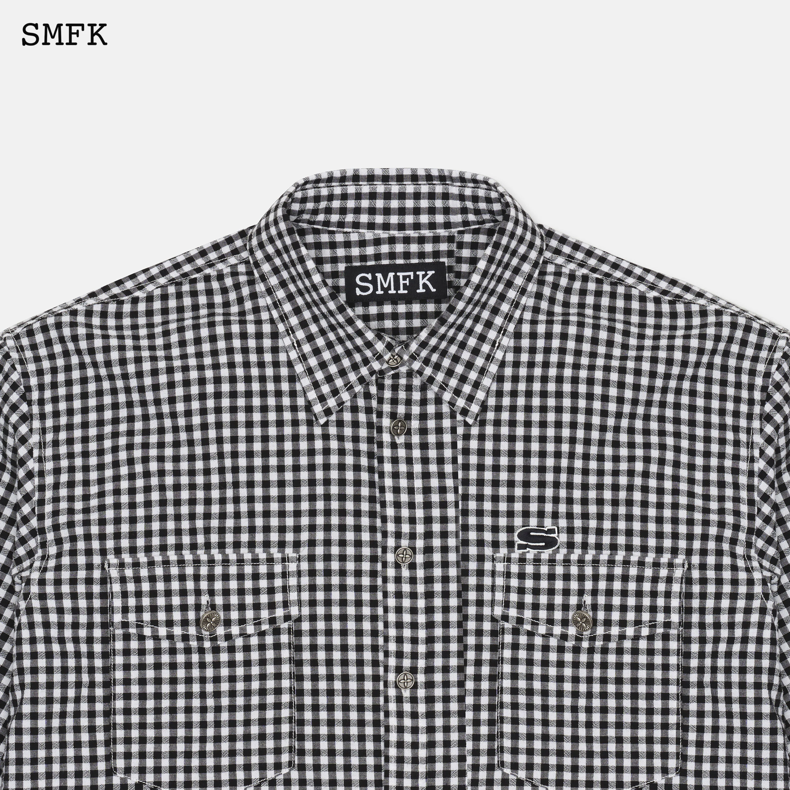 Vintage Academy Black And White Checkered Shirt