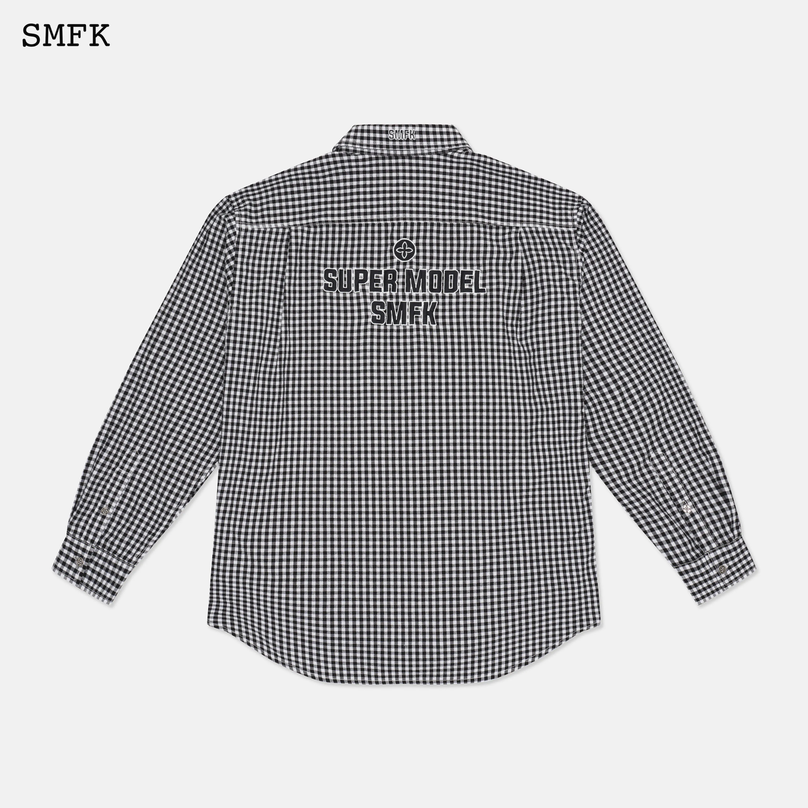Vintage Academy Black And White Checkered Shirt
