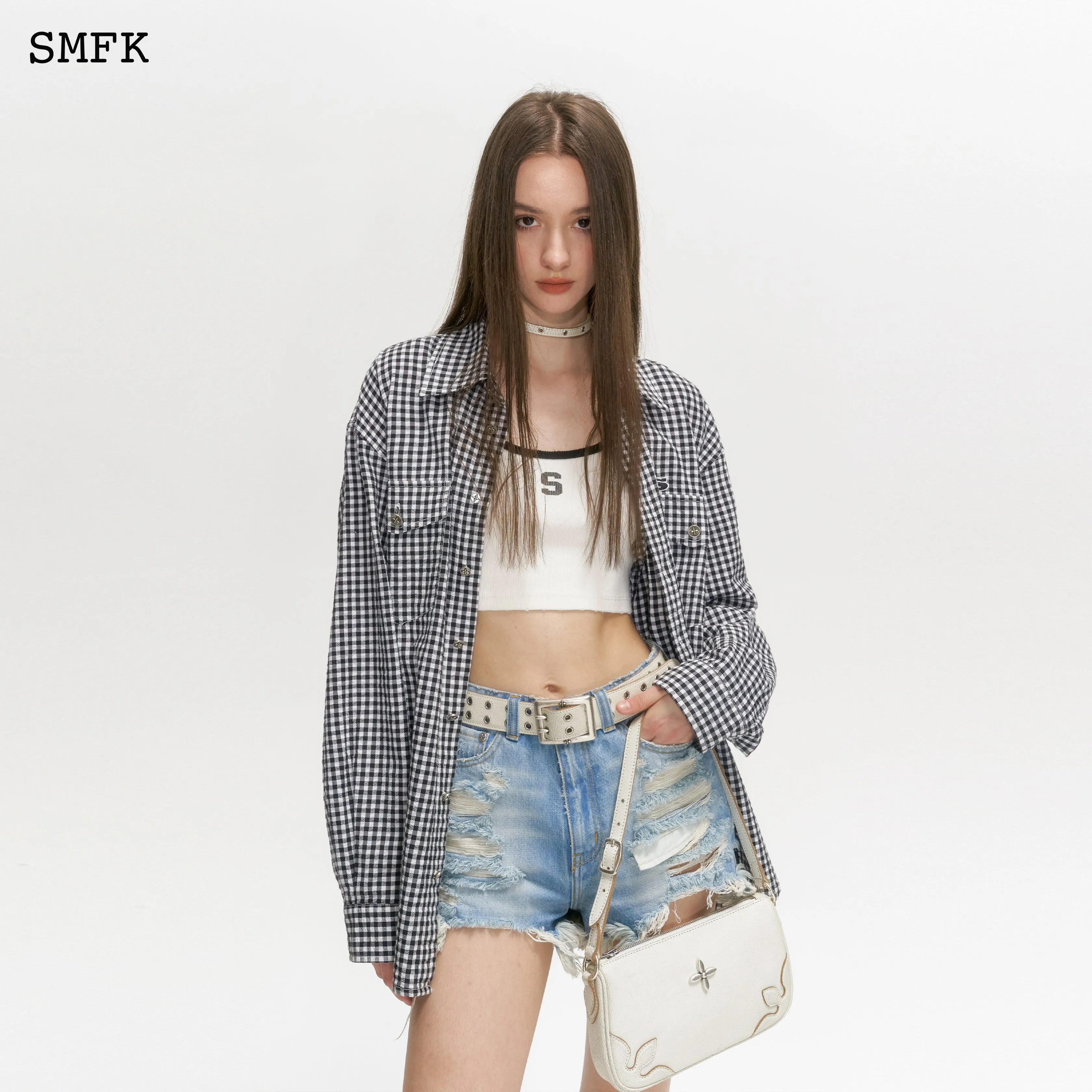 Vintage Academy Black And White Checkered Shirt