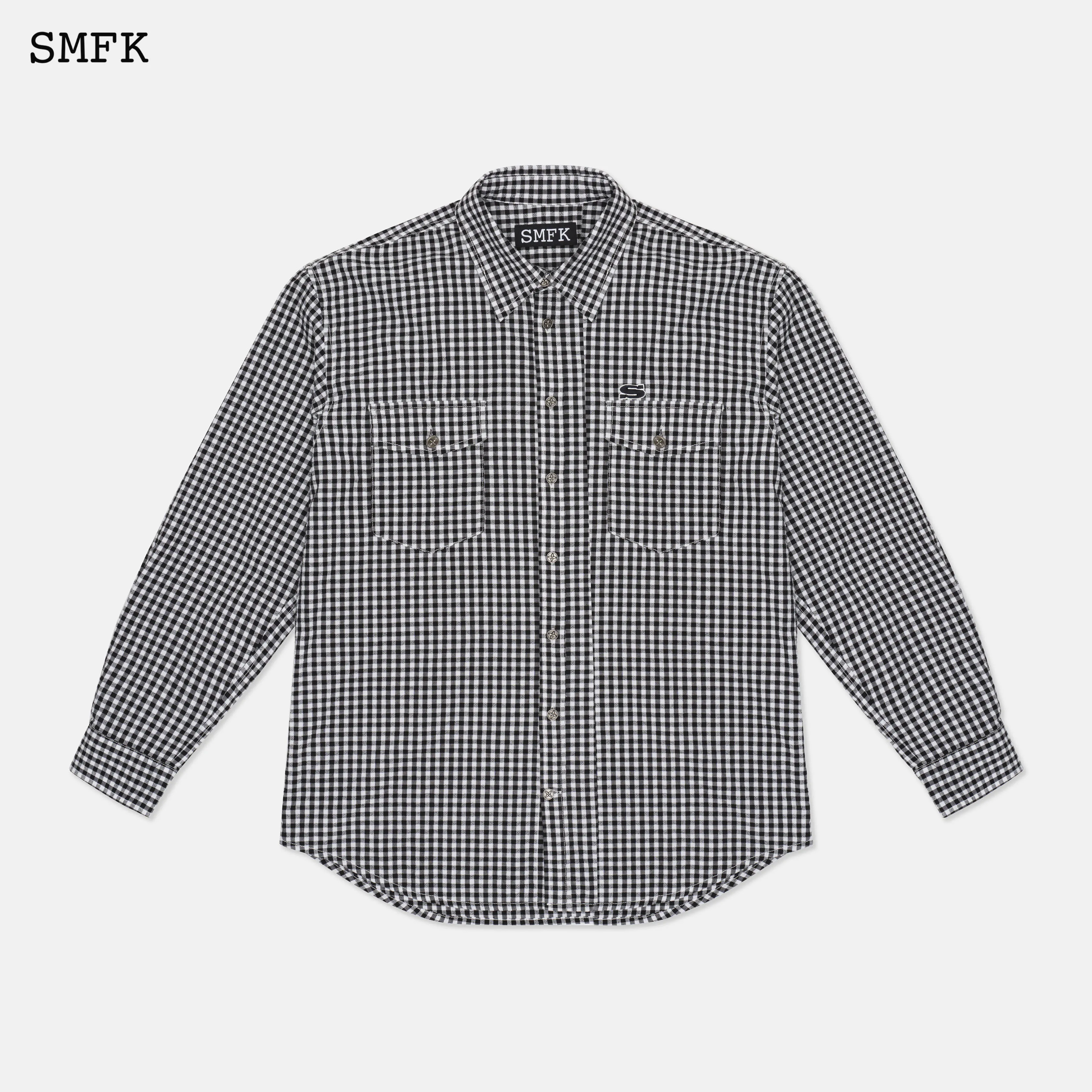 Vintage Academy Black And White Checkered Shirt