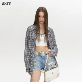 Vintage Academy Black And White Checkered Shirt