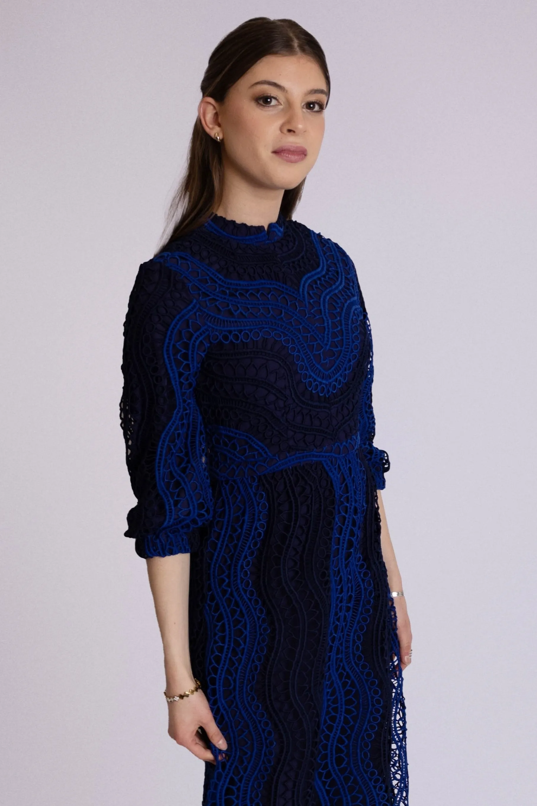 Wave Lace BiColor Gown
