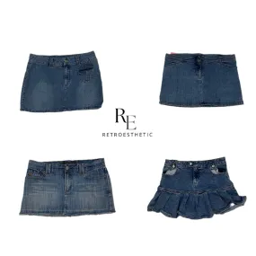 Y2K Denim Mini Skirts (SR-215)